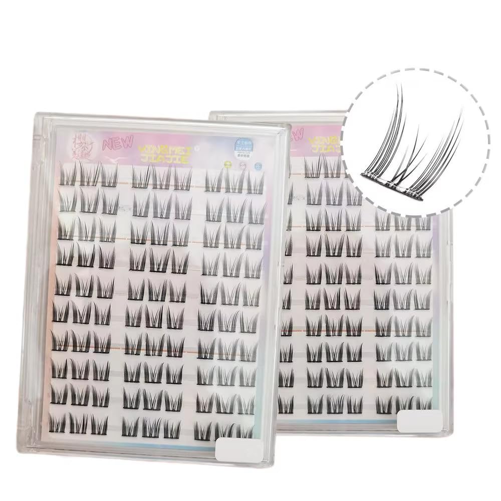 HASTHIP® 90 Pcs Pestañas Autoadhesivas Naturales, Reutilizables y Ligeras sin Pegamento, Extensiones de Pestañas Postizas Autoadhesivas con Aplicación Rápida para Maquillaje Diario y Profesional