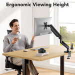 Desk Monitor Mount Aluminum Alloy Monitor Arm Desk Mount with Flexible Arm 360° Rotatable Monitor Screen Mount Screw-Mount