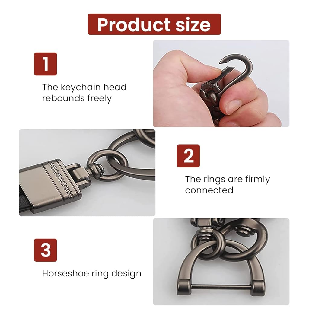 HASTHIP® Anti Lost Car Keychain Drive Safe Keychain Key Ring Key Chains for Men and Women,