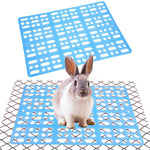 HASTHIP® Alfombrillas de Jaula para Conejos 2 Piezas 9.8x13.5 Pulgadas con 8 Clips, Esterilla de Plástico Reutilizable Antideslizante para Conejos, Cobayas, Hámster y Mascotas Pequeñas