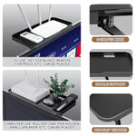 HASTHIP Screen Top Shelf for TV and Monitor with Triangle Stand | ABS Tray and Cable Hole