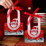 HASTHIP Christmas Gift Box Set for Holiday Packing with Handle and Ribbon | 20pcs 10x5.2x15.5cm Paper Boxes