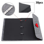 HASTHIP Photo Album for DIY Scrapbooking with 30 Sheets and 360° Rotation | Grey Felt Cover