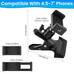 HASTHIP Guitar Phone Holder for Headstock and Desk with 360° Rotation | Strong Clamp Mount