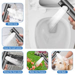 HASTHIP Faucet for Toilet with 6.6ft Spring Coiled Hose and No Drill Bracket | Pressurized ABS Spray Gun