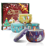 HASTHIP Scented Candles Gift Set for Home and Christmas | 4 Pack 70 g Natural Soy Wax