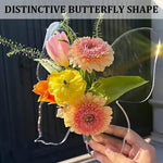HASTHIP Clear Acrylic Butterfly Vase for Home and Office Decor | Hydroponic Flower Display