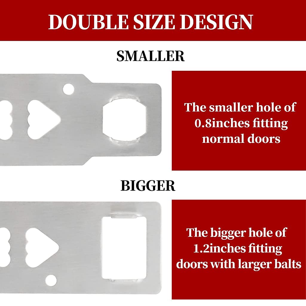HASTHIP Portable Door Lock for Travel and Home with Heavy Duty Stainless Steel | 4PCS Set