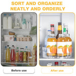 HASTHIP® Turntable Refrigerator Drink Organizer Rack,Beverage Holder for Cans & Bottles, Space-Saving Fridge Storage Shelf