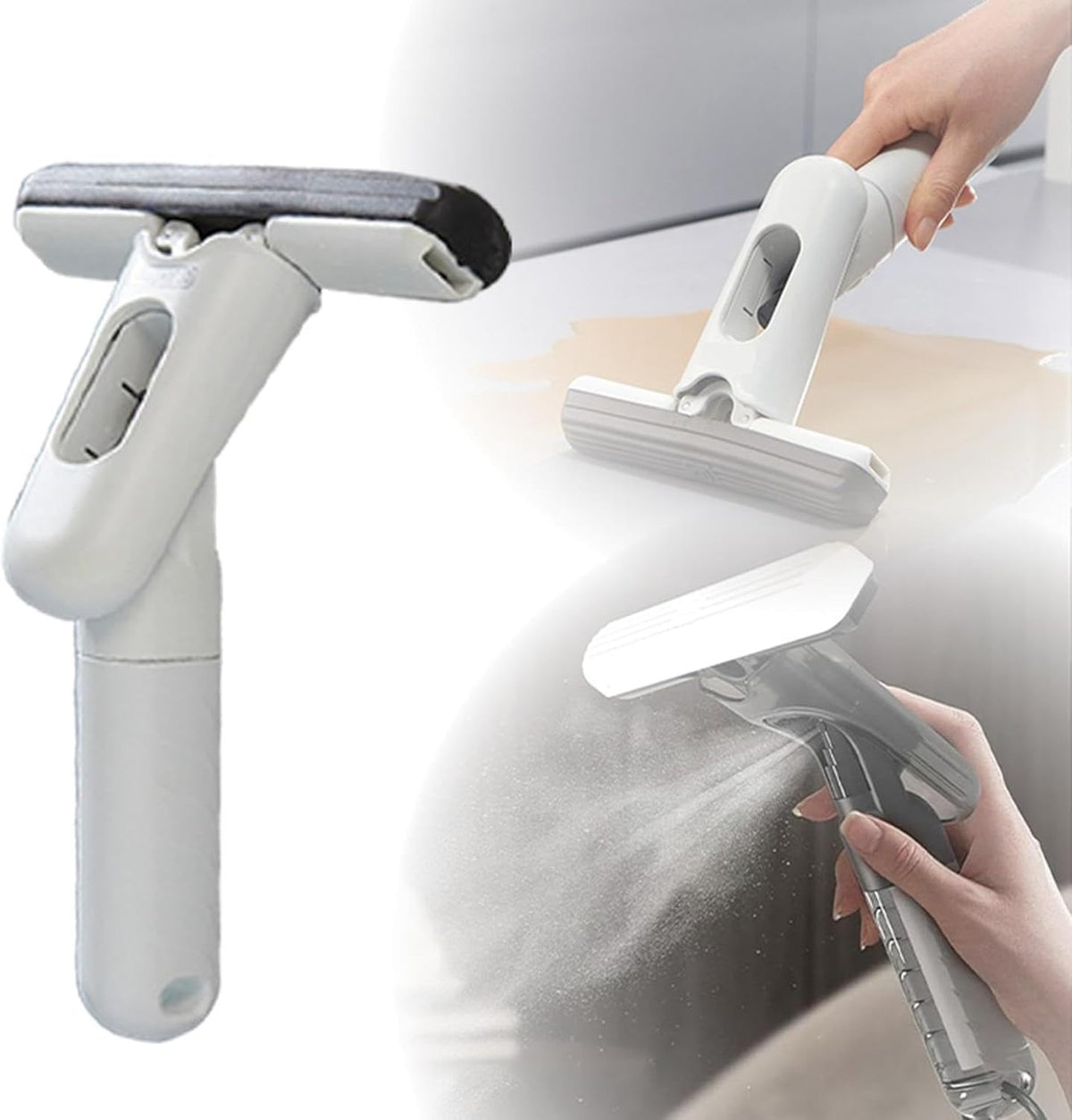 HASTHIP Spray Mop for Kitchen and Bathroom Cleaning with Built In Sprayer Handle | Lightweight One Handed PU Sponge Design