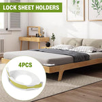 HASTHIP Fitted Sheet Fasteners for Secure Bedding with Curved Clamp Design | Pack of 4