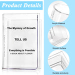 HASTHIP Book Shaped Flower Vase for Home Decor with Transparent Acrylic Design 20x15x4cm