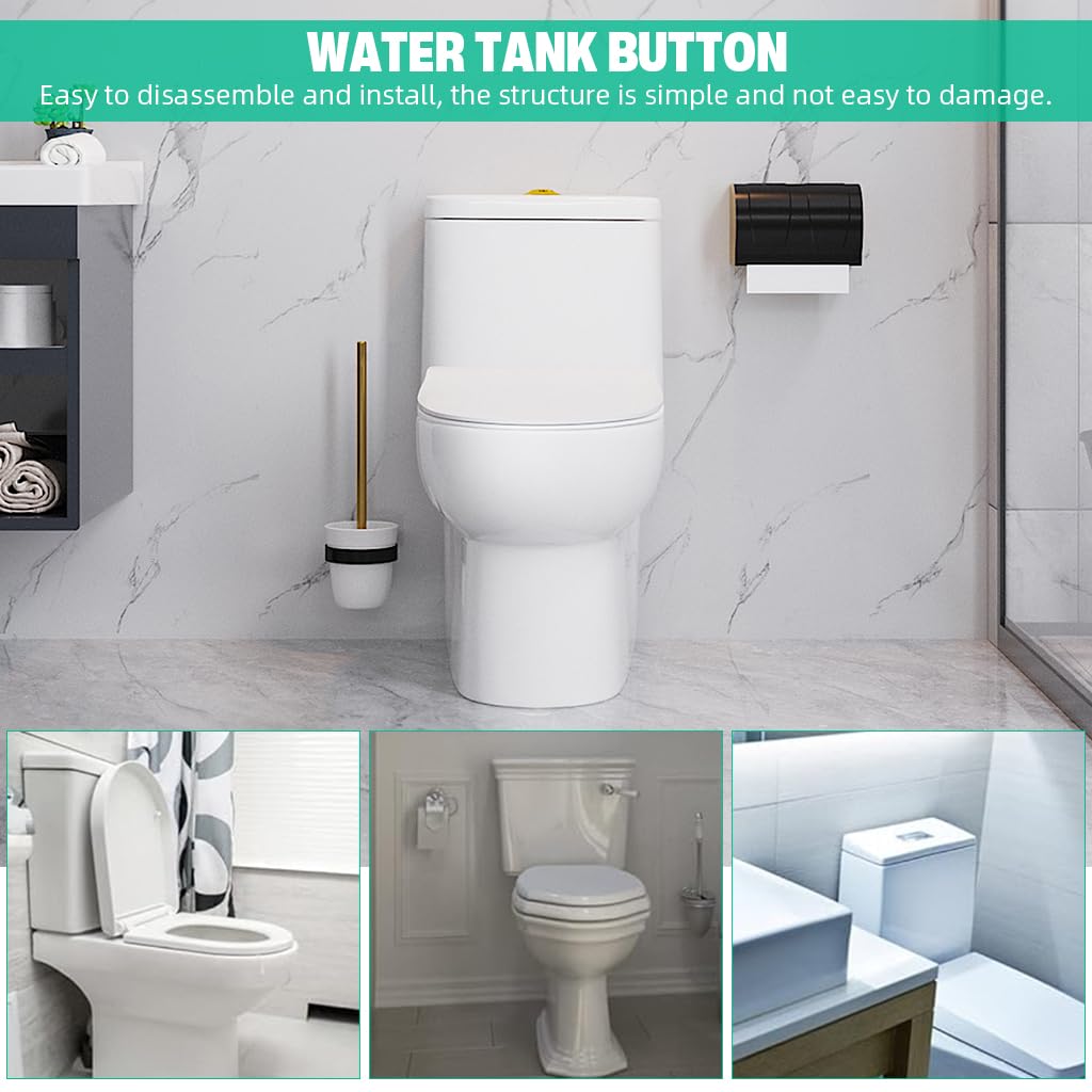 HASTHIP Replacement Flush Toilet Button for Top Mounted Cisterns featuring Dual Flush and 10cm Thread Connector | Chrome PP Material