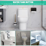 HASTHIP Replacement Flush Toilet Button for Top Mounted Cisterns featuring Dual Flush and 10cm Thread Connector | Chrome PP Material