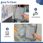 HASTHIP Sink Splash Guard for Kitchen with Raised Edge and Textured Surface | 4x20 in Silicone