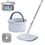 HASTHIP Microfiber Flat Floor Mop for Wet and Dry Cleaning with 3.5L Self Wringing Bucket and 360° Swivel Head