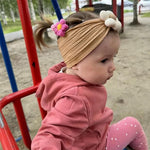 HASTHIP® Diademas para Bebé Niña Set 3 Piezas, Cintas Elásticas Suaves con Lazo y Flor, Bandas de Moda para Recién Nacidos 0-6 Años, Accesorio Tierno, Regalo Ideal Baby Shower y Cumpleaños