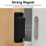 HASTHIP Magnetic Door Latch for Cabinets and Drawers featuring 12 Pack 46×15×13 mm Magnets | Plastic and Stainless Steel with Adhesive or Screw Mount
