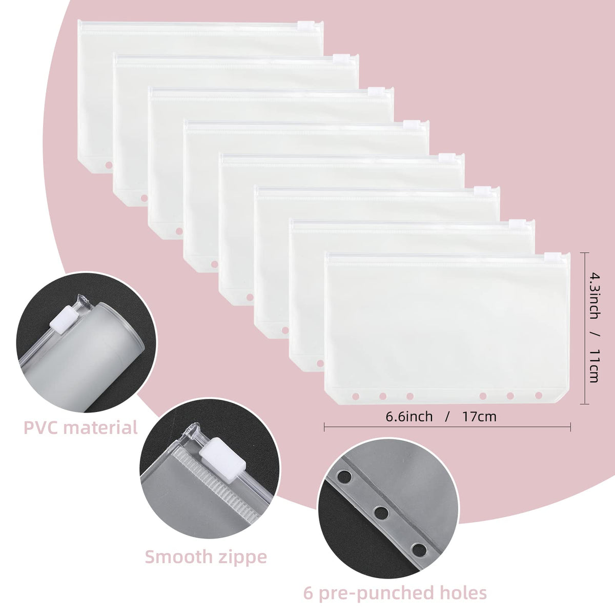 HASTHIP A6 PU Leather Binder Organizer Set for Budgeting with 6 Ring Refillable Design and 8 Cash Envelopes