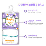 HASTHIP® 10 Pack 500ml Moisture Absorbers, Hanging Closet Dehumidifier Bags, Humidity Packs, Desiccant, Closet Dehumidifiers and Odor Eliminator for Fresher Air
