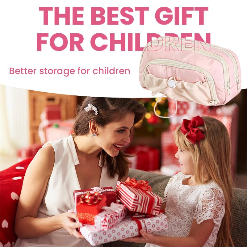 HASTHIP® BrandName Large Capacity Pencil Case, Triple Layer Zippered Stationery Organizer Bag for School Office Travel, Scrapbooking Supplies Holder, 23x10x13cm, Pink