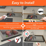 HASTHIP Silicone Water Stopper for Kitchen and Bathroom featuring Self-Adhesive Glue 1.5M | Flexible Black Water Barrier Strip