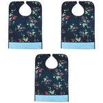 HASTHIP Adult Bibs Clothing Protectors 65x45cm Waterproof with Crumb Catcher | Washable 3 PCS