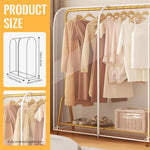 HASTHIP® Clear Garment Rack Cover, Transparent PEVA Clothes Rack Cover with Zipper, Clothing Dustproof & Waterproof Protector Cover, 110x50x150cm