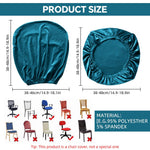 HASTHIP Seat Cover for Chair with 2 Piece Set featuring Elastic Edge Velvet Fabric Aqua Blue