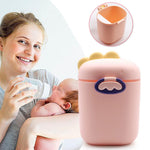 HASTHIP® 300 Grams Baby Formula Dispenser, Portable Milk Powder Dispenser Container with Carrying Handle and Scoop, Foodgrade PP Double Layer Anti-Leak Design for Outdoor Travel Home (Pink)