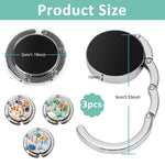 HASTHIP Desk Bag Hanger for Table and Office Use featuring Folding Hook Design | 3Pcs Aluminum Alloy Set