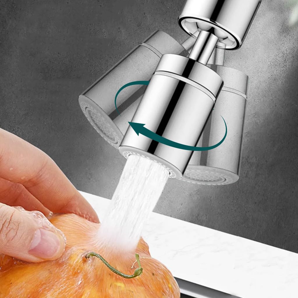 HASTHIP Tap Extender for Kitchen Sink with 360° Swivel Aerator and Dual Water Modes | 3PCS Stainless Steel Water‑Saving Attachment