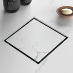 HASTHIP Square Shower Drain for Bathroom Floors with Invisible Tile-in Design and 75–110mm Pipe Fit