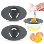 HASTHIP® 3-Slit Food-Silicone Egg White Separator from Yolk for Baking-Grey(Pack of 2)