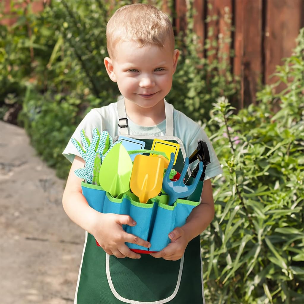 HASTHIP Kids Gardening Tools Set for Outdoor Play with 18PCS Plastic Equipment | Ideal Toddler Gift
