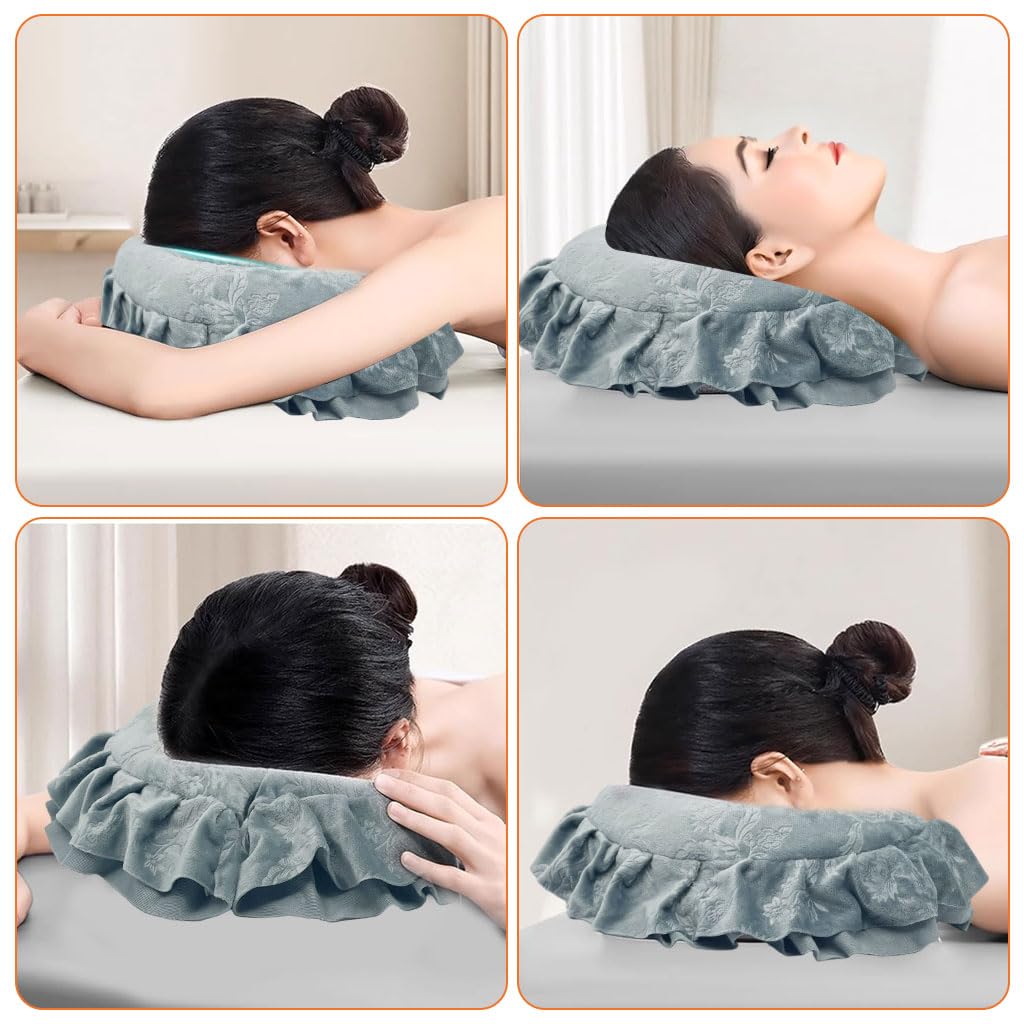 HASTHIP Face Down Prone Pillow for Massage and Eye Comfort featuring Central Breathing Hole & Velvet Cover