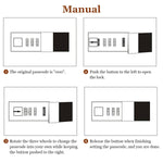 HASTHIP Lock Diary for Personal Writing with 3‑Digit Password Lock and A5 200 Pages Brown