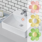 HASTHIP Silicone Sink Overflow Hole Covers for Bathroom Vanities with Flower Design Pack of 3