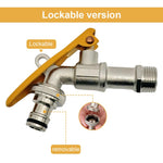 HASTHIP Garden Faucet for Outdoor Use with Lockable Handle and 1/2 inch Thread | Full Copper Construction