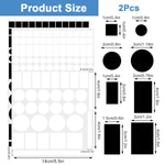 HASTHIP Blackout Stickers for LED Indicator Lights featuring 140 pcs multi sized dots | black
