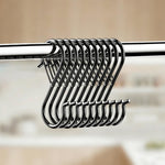 HASTHIP® 10PCS Heavy Duty S Hooks for Hanging with Spring Clasp, 3.6'' Stainless Steel Hanging Hooks Indoor Outdoor Windproof for Clothes, Towels, Wardrobe, Garage, and Home Organization