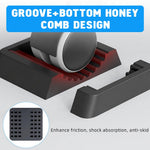 HASTHIP Caster Wheel Pads for Office Chairs and Furniture featuring 3.14 in Grooved Rubber | Non Slip Floor Protection