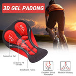 HASTHIP® Pantalones Cortos de Ciclismo para Hombre y Mujer con Acolchado 3D de Gel y Espuma,Antideslizantes,Transpirables Secado Rápido Ropa Interior Deportiva para Bicicleta Negros (M)