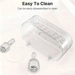HASTHIP® No-Drill Bathroom Suction Storage Box, Large Capacity Strong Load-Bearing Suction Cup Storage Rack with Drain Holes, Removable Shower Caddy Hanging Wall Mount Kitchen Organizer-Transparent