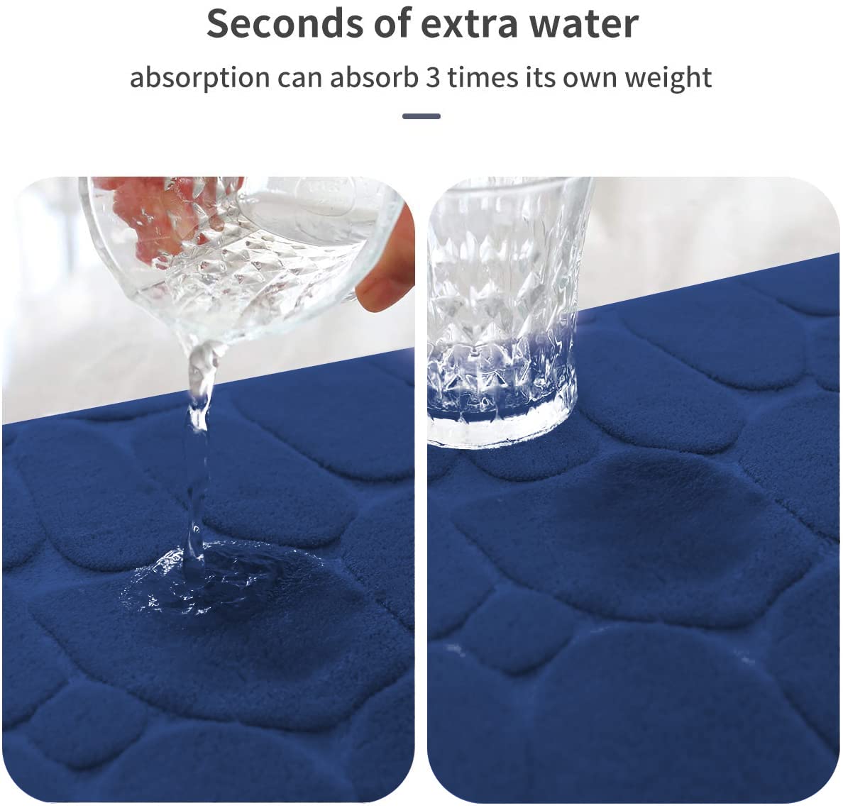 HASTHIP Bathroom Mats 9 Pcs 30x30cm for Wet Floors with Drain Holes | DIY Anti Slip Assembly