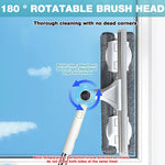 HASTHIP Window Cleaning Mop with 53.9 in Long Handle and 2 in 1 Double Sided Microfiber Head | Wet and Dry Use