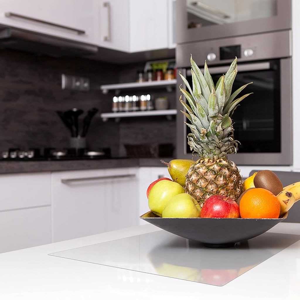 HASTHIP Clear Plastic Placemats Set of 6 for Dining and Kitchen featuring Heat Resistant Vinyl