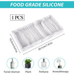 HASTHIP Silicone Bathroom Tray for Countertop Organization with Non Slip Surface 20x10cm | Modern Marble Pattern Easy Clean Storage