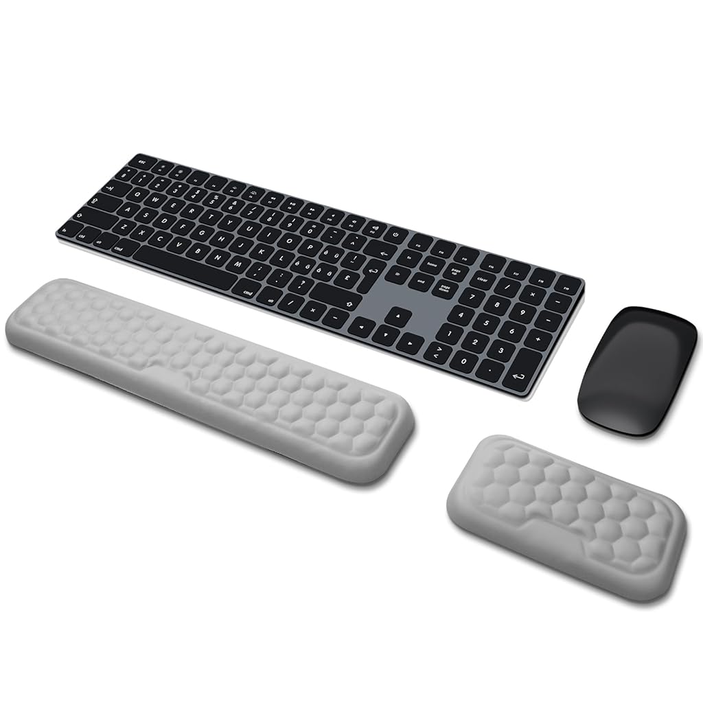 HASTHIP® Juego de reposamuñecas para teclado y ratón ergonómicos
