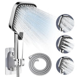 HASTHIP® High Pressure Shower Heads With 3 Spray Modes, Quality Construction, Adjustable Stream Settings, Ideal For Homes And Apartments, Polished Chrome Finish